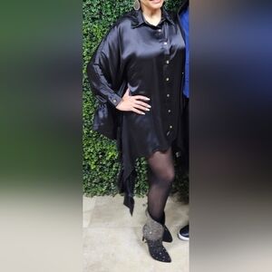Black silk dress or long shirt